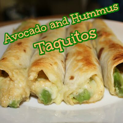 Avocado and Hummus Taquitos